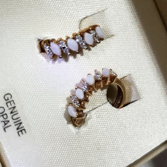 EARINGS OPALS - Picture 1 of 3